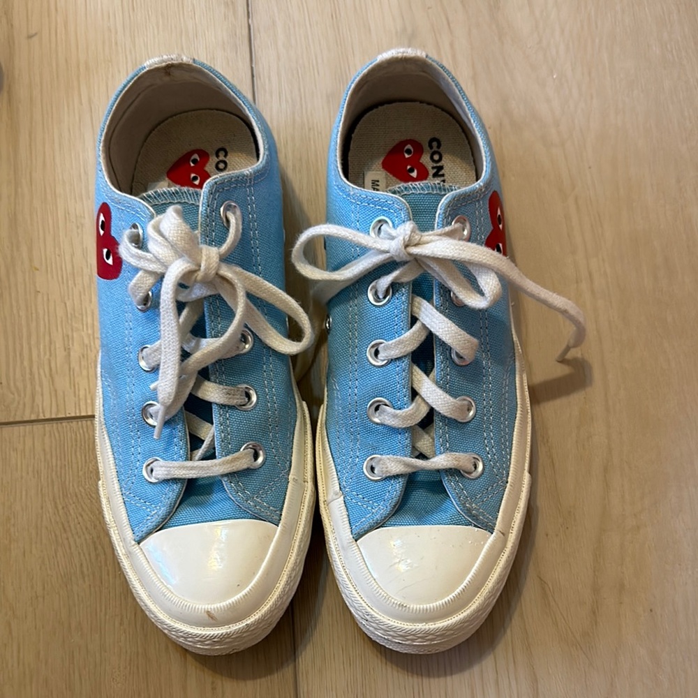 Comme des Garcons Blue Sneakers converse